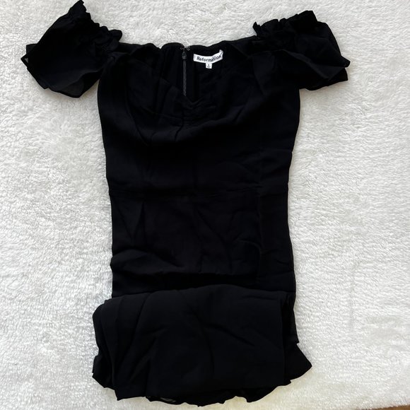 Reformation Butterfly Dress in Black - Picture 4 of 9